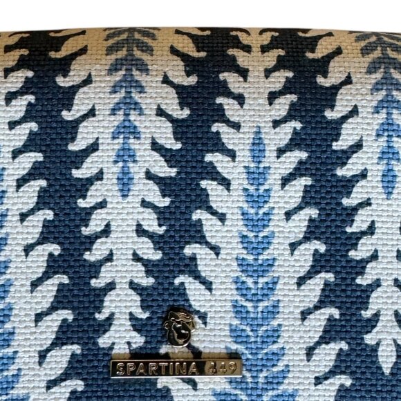 Spartina 449 Handbag Crossbody Purse Geometric Pattern 7"x 4 " Blues White EUC - Picture 7 of 16
